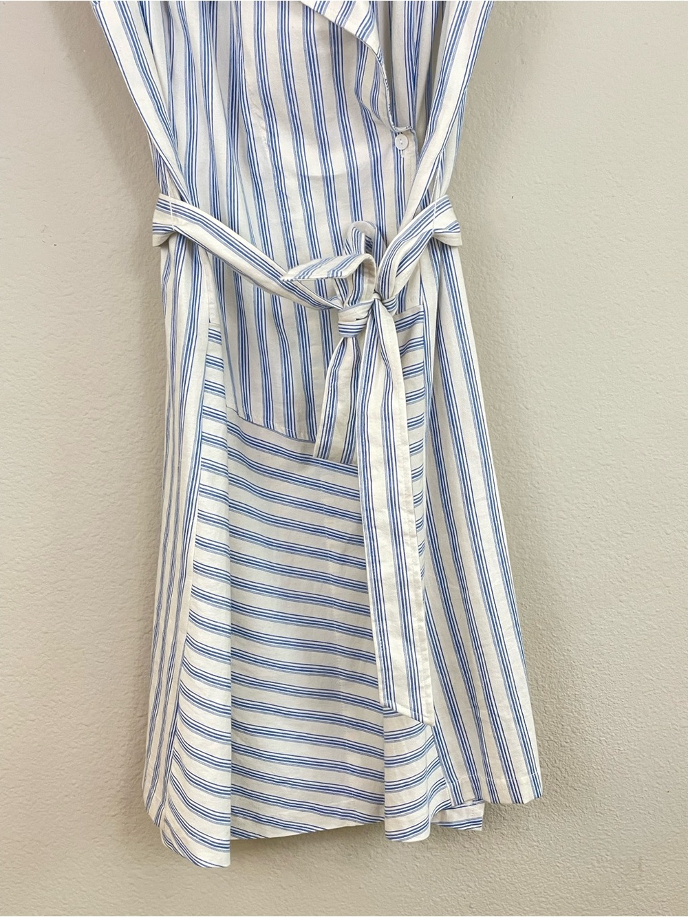 Finley Marni Striped Sleeveless Self-Belt Dress Size Large - Picture 6 of 9